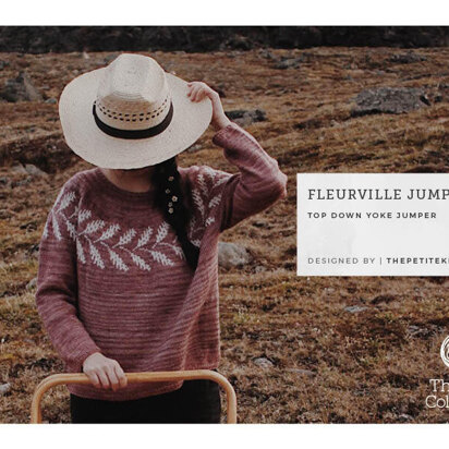 Fleurville Jumper -  Jumper Knitting Pattern For Women in The Yarn Collective Fleurville 4ply by The Petite Knitter - knitting pattern