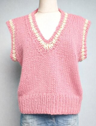 Super chunky deep V-neck tank