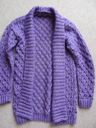 Lace and Rib Edge Cardigan