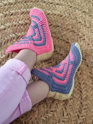 S15 Crochet Slippers Pattern, Cozy House Slippers, Adult Crochet Slippers, Women Slippers Pattern, Indoor Slippers, Home Shoes, Easy Crochet Slipper Pattern