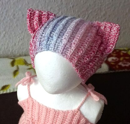 Crochet Pattern Cat Ears Beanie
