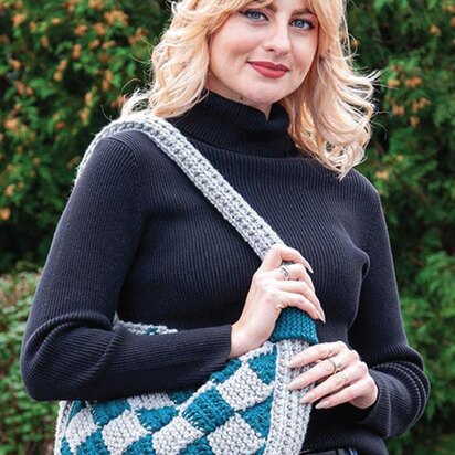 Dancing Diamonds Crochet Tote Bag