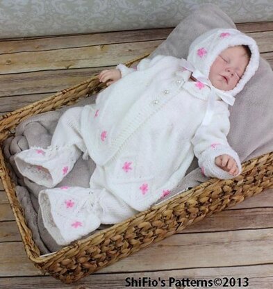 Knitting Pattern baby jacket, hat, leggings blanket/afghan  #85