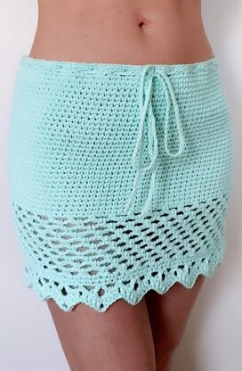 Beachy Scallop Mini Skirt