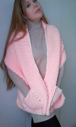 Crochet Natural Beauty Pocket Shawl Pattern