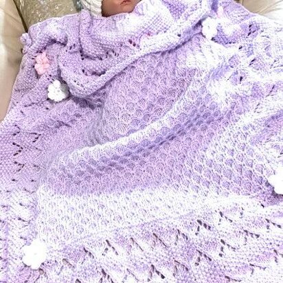 ALEXANDRA baby blanket knitting pattern