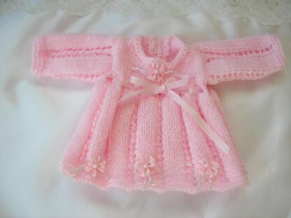 Knitting Pattern 10" Dolls clothes, Dress, tights, Hat and Shoes