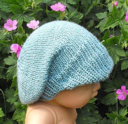 BABY SILK PEAK SLOUCH HAT KNITTING PATTERN - MADMONKEYKNITS