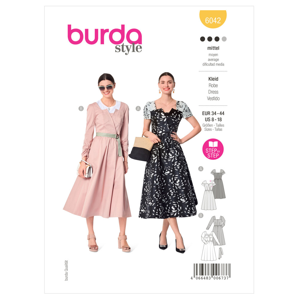 Burda Style Ladies Outerwear Dress B6042 - Paper Pattern, Size 34 - 44 |  LoveCrafts
