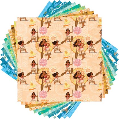 Cricut 12"X12" Deluxe Paper 12/Pkg - Disney Moana, Born To Voyage