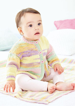 Jacket, Cardigan and Blanket in King Cole Beaches DK - 5912pdf - Downloadable PDF