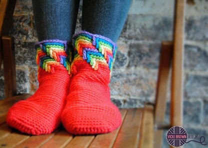 Rainbow Slipper Socks