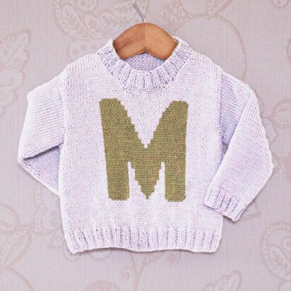 Intarsia - Letter M Chart - Childrens Sweater