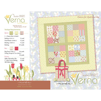 Moda Fabrics Verna Bag And Quilt - Downloadable PDF