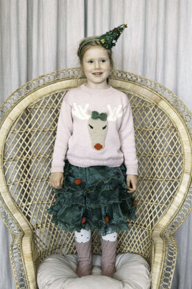 Children's Reindeer Sweater in Novita Venla - Downloadable PDF