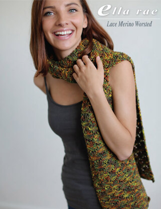 Wrap in Ella Rae Lace Merino Worsted - ER9-04 - Downloadable PDF