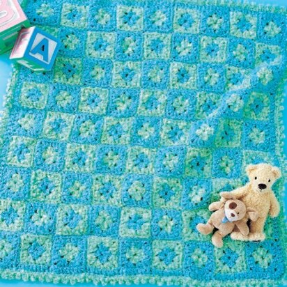 Crochet Baby Play Mat in Red Heart Baby Clouds - LW1580