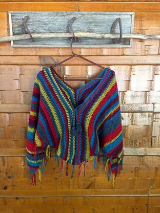 Colorful Stripes Poncho