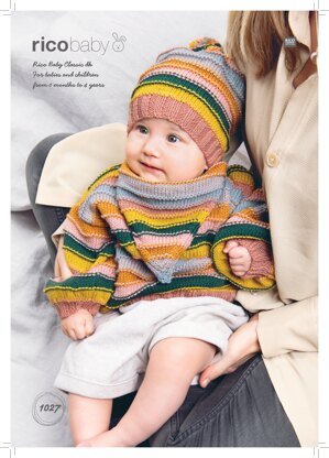 Baby's Hat, Jumper and Shawl in Rico Baby Classic DK - 1027 - Downloadable PDF