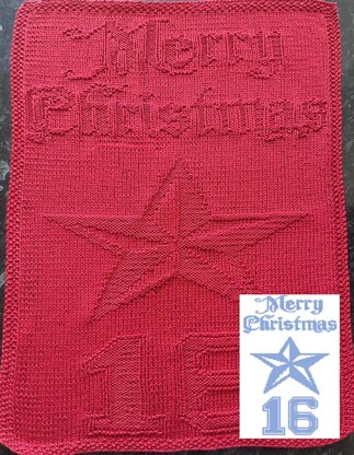 Nr. 677 16. Star Merry Christmas guest towel