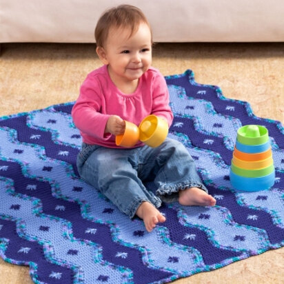 Hills and Valley Play Mat in Caron Simply Soft and Simply Soft Paints - Downloadable PDF