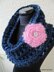Mohair Brooch Flower 5 Petals, 4 Layers