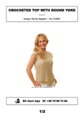 Crocheted Top With Round Yoke in BC Garn Allino - 2133BC - Downloadable PDF