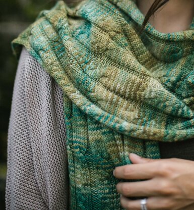 Giro Scarf in Malabrigo Sock - Downloadable PDF