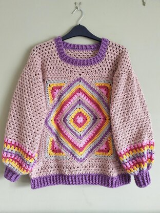 The Diamond Granny Sweater Crochet pattern by Craft and a Cuppa ...