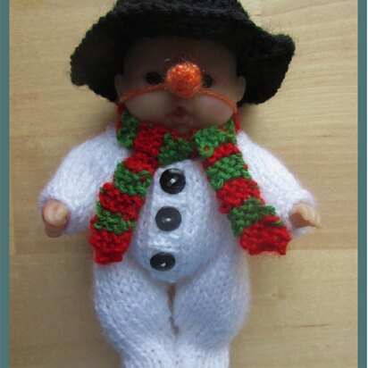 Offer! Berenguer Doll Snowman Suit Knitting Pattern
