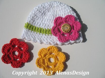 Baby Hat with Flower