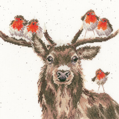 Bothy Threads Festive Friends Cross Stitch Kit by Hannah Dale Cross Stitch Kit - 26 x 26cm