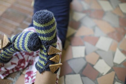 Buttoned Slipper Socks