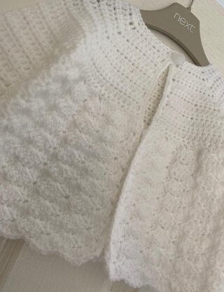 Shell Baby Cardigan and Bonnet