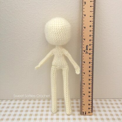 9" Slender Doll Base, Girl Body Figure