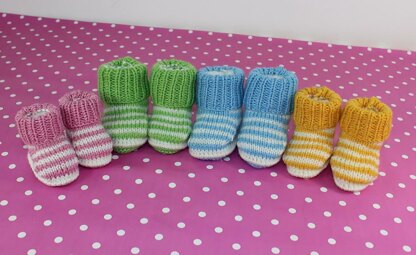 Baby Easy Stripe Booties