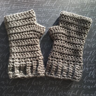 HerringBone Fingerless Gloves