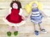 Rose and Bianca Knit Dolls