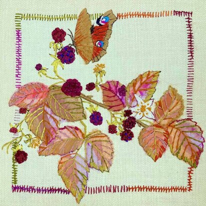 Rowandean Blackberries Printed Embroidery Kit - 24cm x 29cm