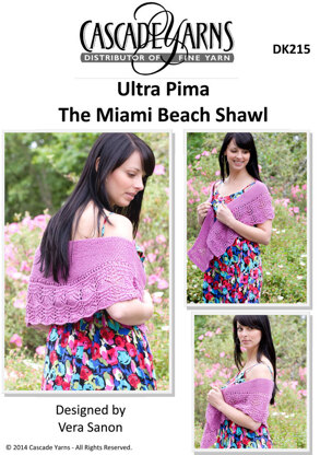 The Miami Beach Shawl in Cascade Ultra Pima - DK215