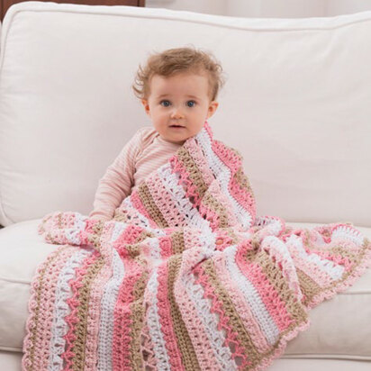 Be My Baby Blanket in Red Heart Creme de la Creme - LW4856 - Downloadable PDF