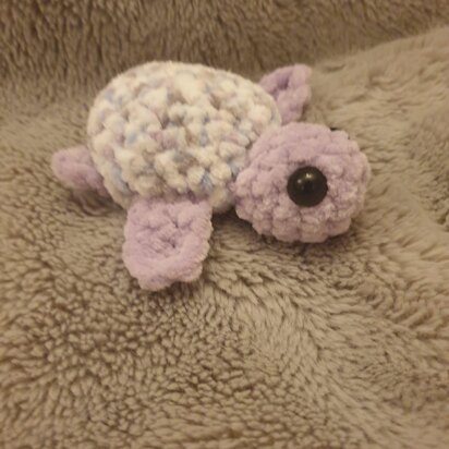 Crochet turtle, soft fluffy turtle