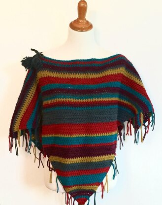 Colorful Stripes Poncho