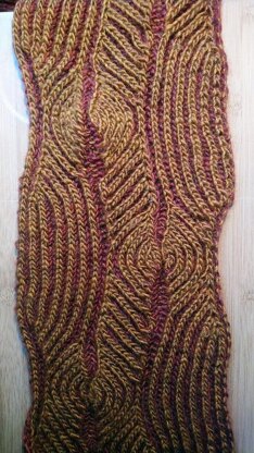 Brioche Woodgrain scarf