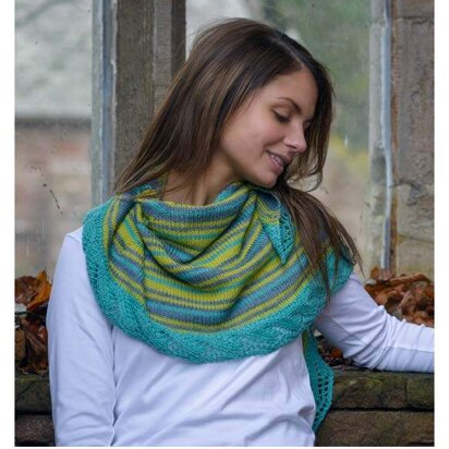 Crescent Shawl in The Fibre Co. Canopy Fingering - Downloadable PDF