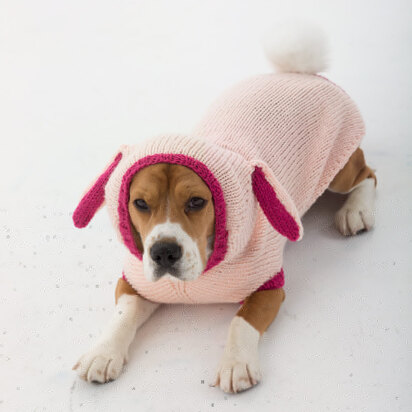 Bunny Dog Costume in Lion Brand Vanna's Choice - L30273