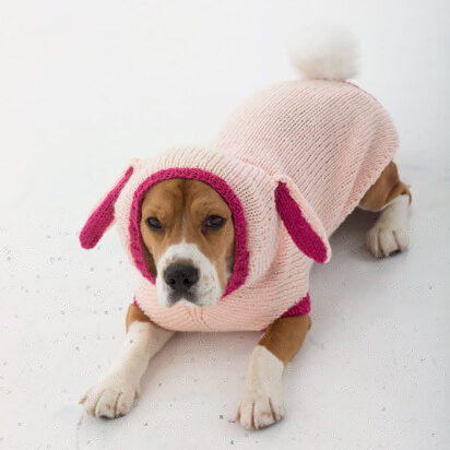 Bunny Dog Costume in Lion Brand Vanna's Choice - L30273 - knitting pattern