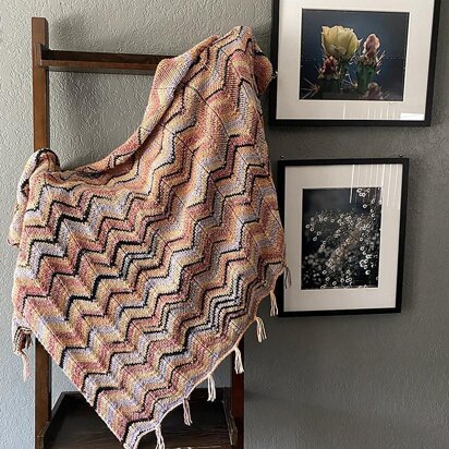 Southwest Sunset Blanket - knitting pattern