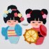 Kokeshi Japanese Doll Applique