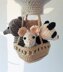 Hot air balloon with animals